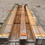 Ca. 13x Mora Hardhouten Balken Fijnbezaagd, 120x120mm, Lengte 400cm